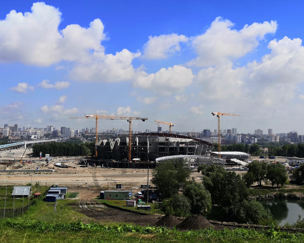 Lightning protection and grounding for a new ice stadium in Novosibirsk