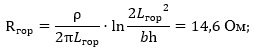 Calculation of a horizontal arrangement