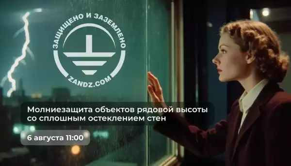 Видеозапись вебинара "Молниезащита объектов рядовой высоты со сплошным остеклением стен"