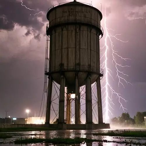 Чем грозит удар молнии в водонапорную башню?