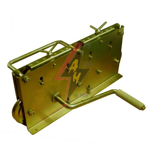 AH Hardt AH-24021 - Ручная правильная машина, 9 роликов, ручной привод, для проволоки Ø 6-10 mm обода 20x3-30x4 mm