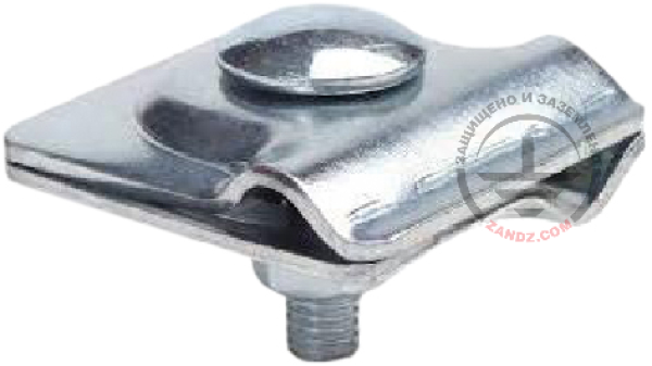 Зажим ZANDZ для круглого проводникам универсальный (D6-10 мм; оцинкованная сталь)